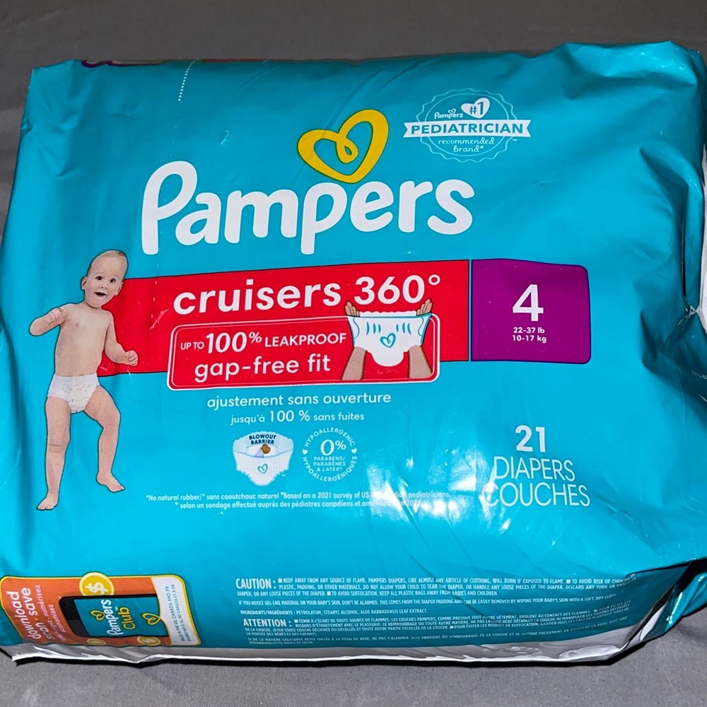 Pampers Cruisers 360° Size 4 Diapers - Blue